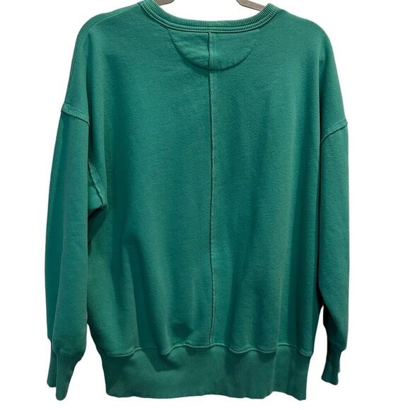 American Eagle Unisex XS Green Graphic Crewneck Pullover Sweater - Picture 2 of 10